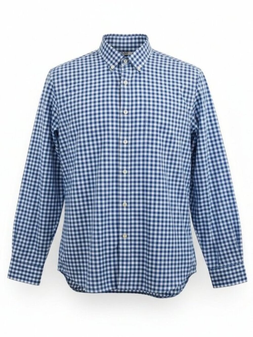 Uniqlo SZ XL Blue Gingham Long Sleeve Button Down Preppy Academia Shirt Cotton